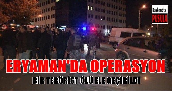 Ankara´da Terör Operasyonu, Deaş Üyesi 1 Terörist Ölü Ele Geçirildi 
