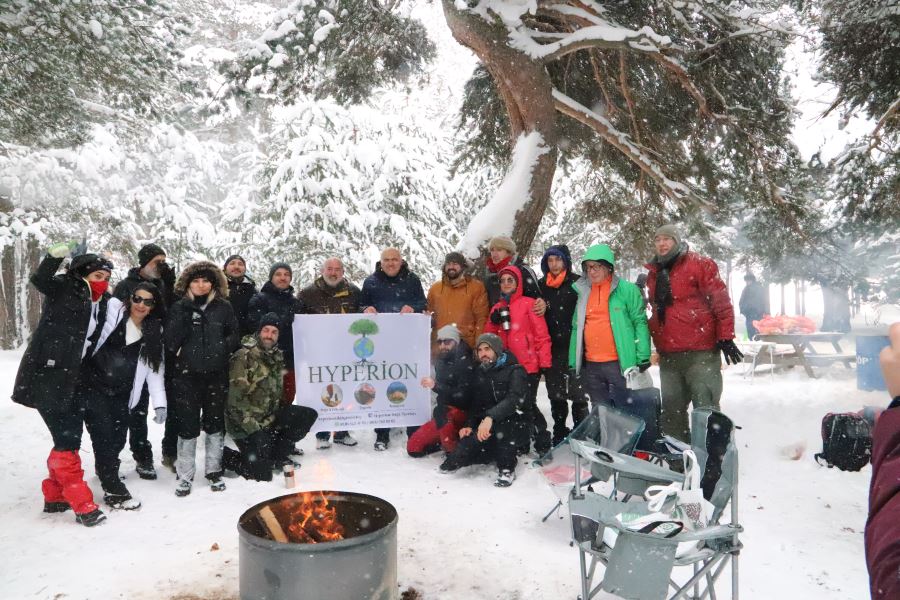 250 doğa sever -10 Derece Soğukta  Kızılcahamam’da Karda Kamp Yaptı