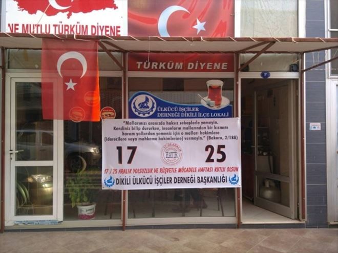 ÜLKÜCÜ İŞÇİLER DERNEĞİ´NDEN 17-25 ARALIK´A AFİŞLİ TEPKİ