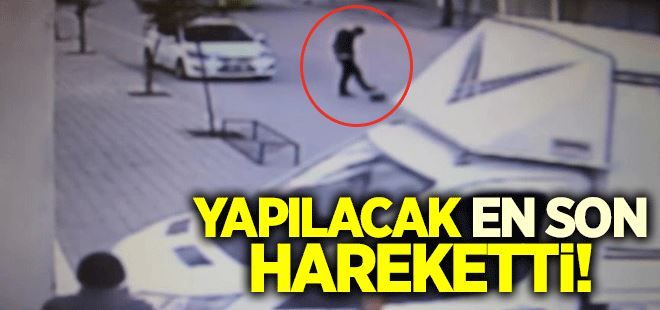 Patlayıcı yerleştirilen pakete tekme attı