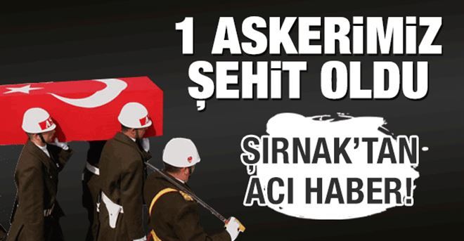 PKK´dan Hain Saldırı: 1 Askerimiz Şehit Oldu