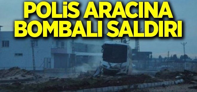 Polis aracına bombalı saldırı: 10 yaralı