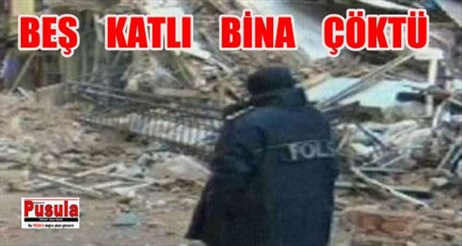 Taksim´de beş katlı bina çöktü