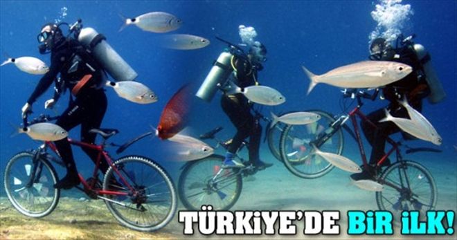 Türkiye´de Bir İlk: Deniz Dibinde Bisiklet Turu