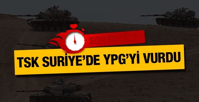 TSK Menbiç´in kuzeyinde YPG´yi vurdu