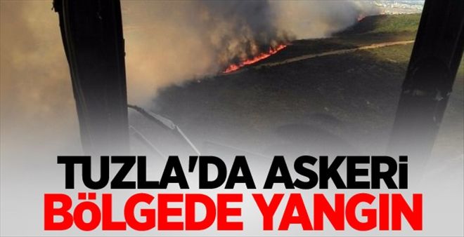 Tuzla´da askeri bölgede yangın