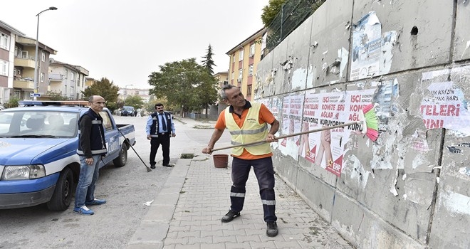 İzinsiz afişlere sıkı denetim