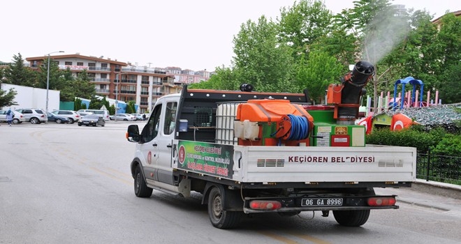 KEÇİÖREN´DE MAHALLE İLAÇLAMALARI ARALIKSIZ SÜRÜYOR