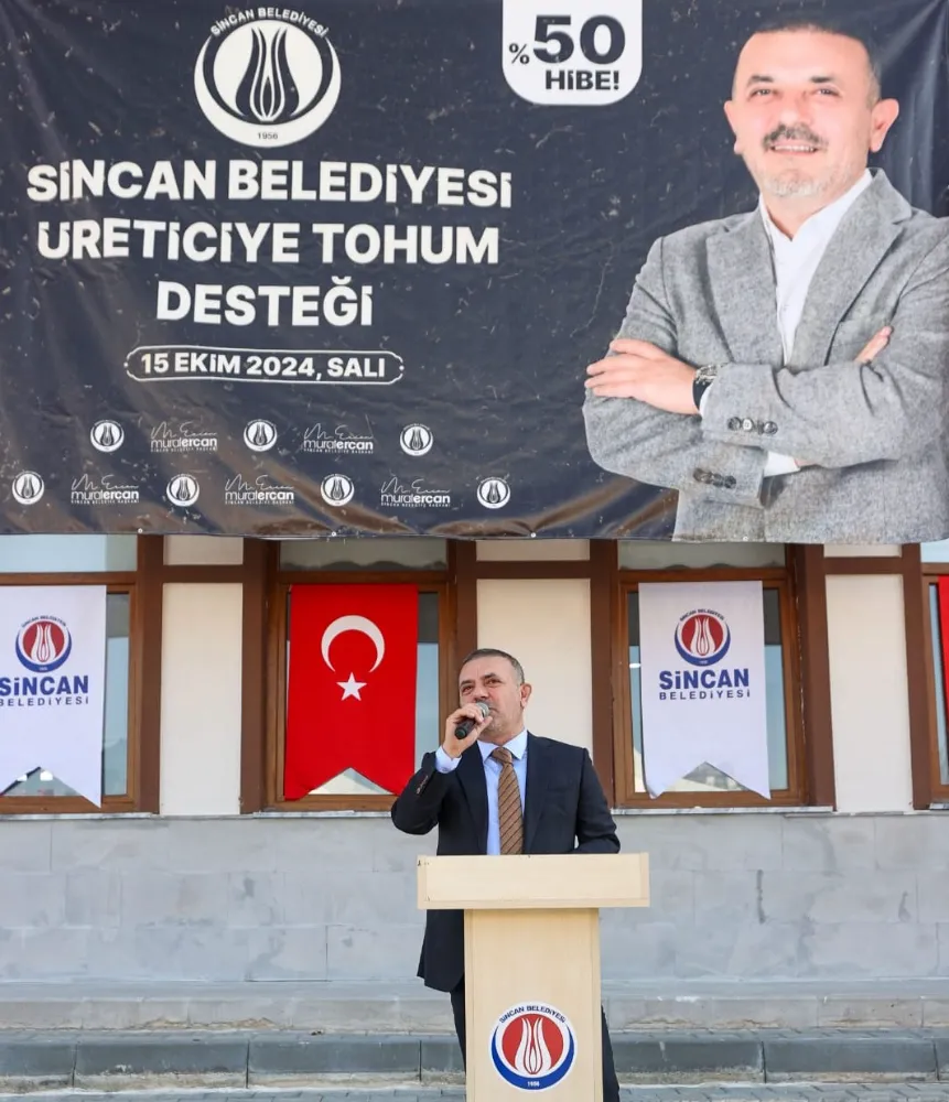 ÜRETİCİ DOSTU SİNCAN BELEDİYESİNDEN BUĞDAY TOHUMU DESTEĞİ