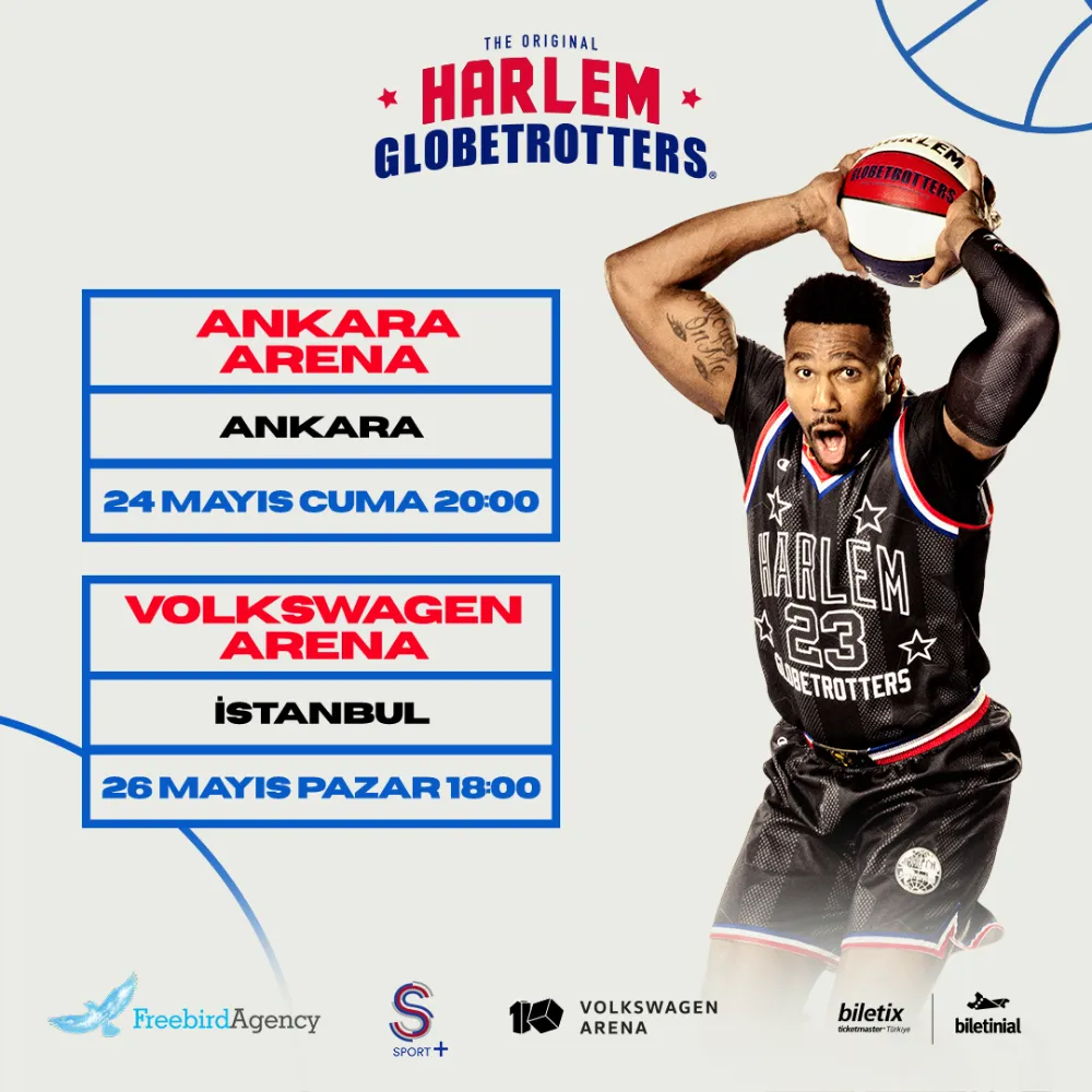 Potanın sihirbazları dünyaca ünlü Harlem Globetrotters, 2024 dünya turu kapsamında Türkiye’de!