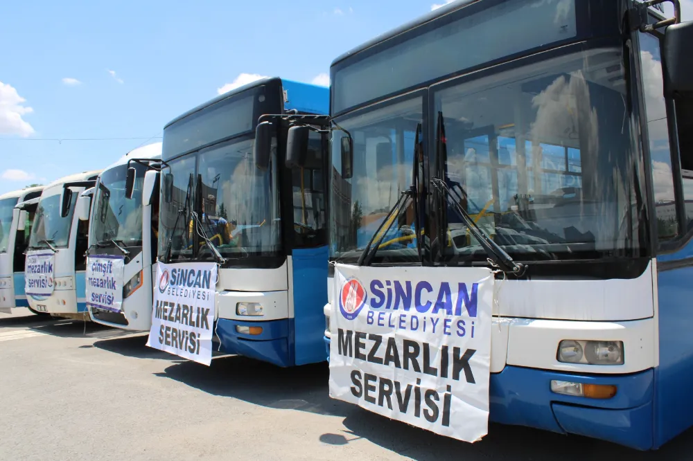 SİNCAN BELEDİYESİNDEN HER CUMA MEZARLIK SERVİS HİZMETİ