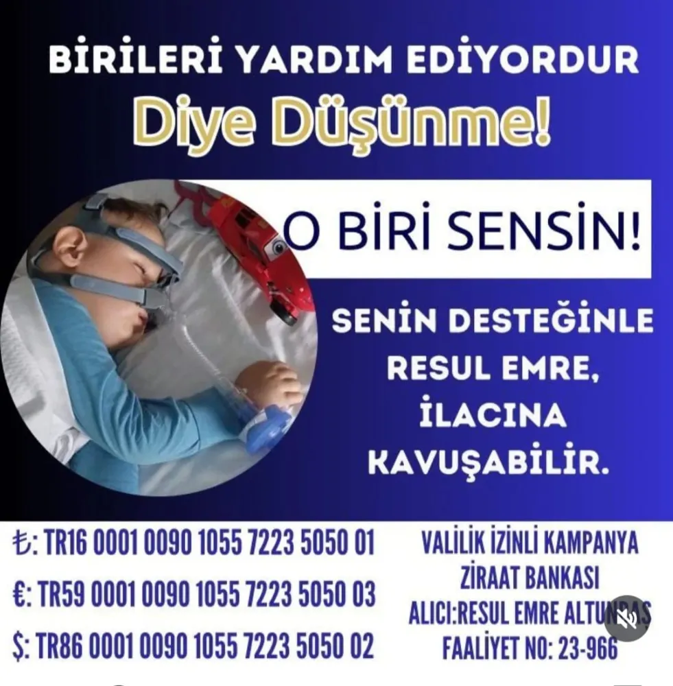 SMA ile Mücadele Eden 7 Yaşındaki  Resul İçin Yardım Elinizi Uzatın