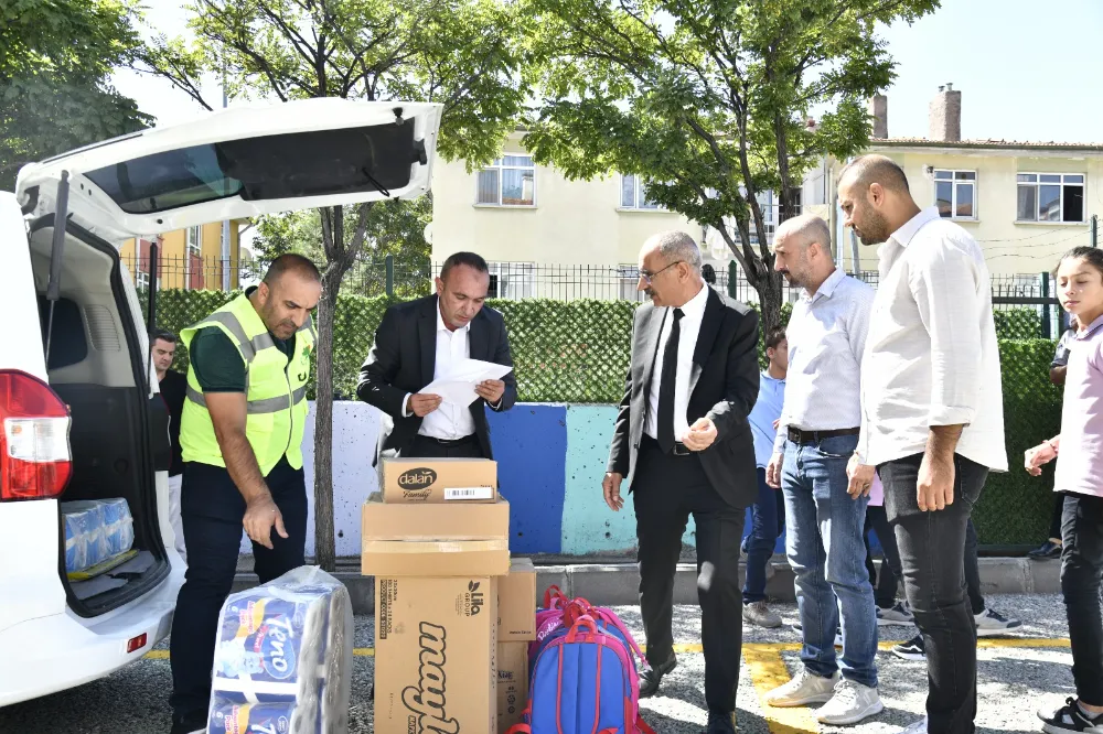 Yeni eğitim yılı için temizlik ve eğitim malzemeleri desteği sağlandı