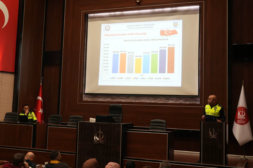 KEÇİÖREN BELEDİYESİ PERSONELİNE “TRAFİKTE GÜVENLİ SÜRÜŞ” EĞİTİMİ