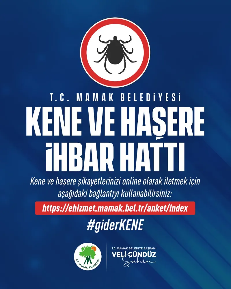 Mamak’ın Kene ve Haşere İhbar Hattı “GiderKENE”