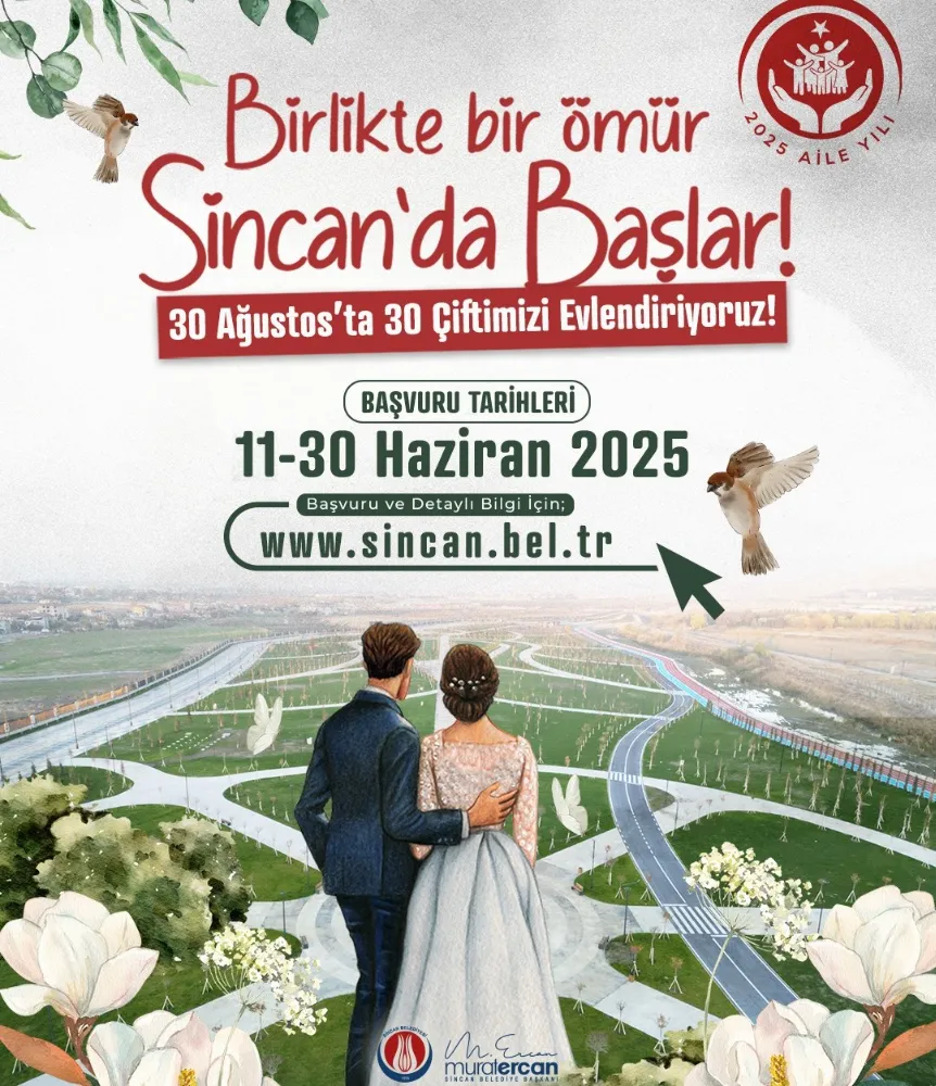 30 AĞUSTOS’TA 30 ÇİFTE NİKÂH TÖRENİ