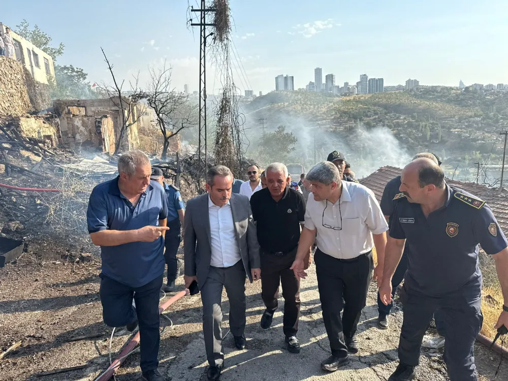 Başkan Şahin Yangın Bölgesinde 